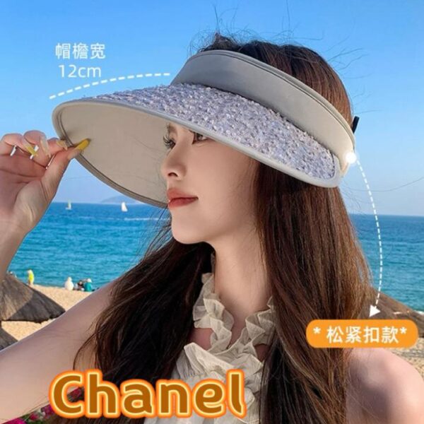 replica,repliche,fake,1:1,earrings,bracelet,ring,jewelry CHANEL nuovo cappello da sole estivo