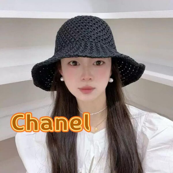 replica,repliche,fake,1:1,earrings,bracelet,ring,jewelry Cappello da pescatore cavo giapponese CHANEL, cappello da sole estivo sottile e traspirante da donna
