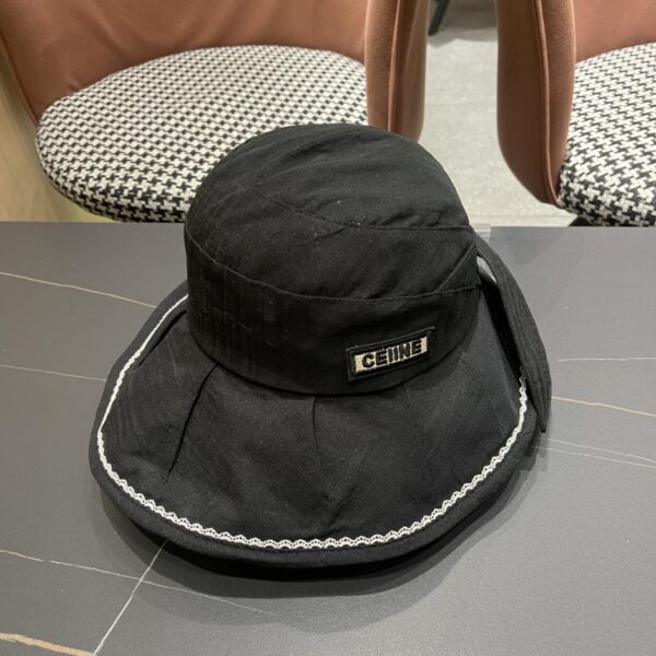 replica,repliche,fake,1:1,earrings,bracelet,ring,jewelry Cappello da pescatore con fiocco a tesa larga CELINE, cappello estivo da donna per protezione solare