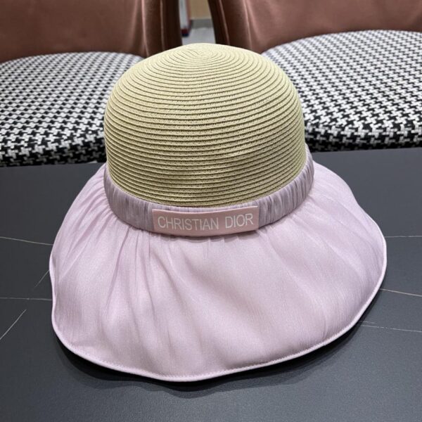 replica,repliche,fake,1:1,earrings,bracelet,ring,jewelry Nuovo cappello bucket DIOR traspirante a tesa larga con fiocco