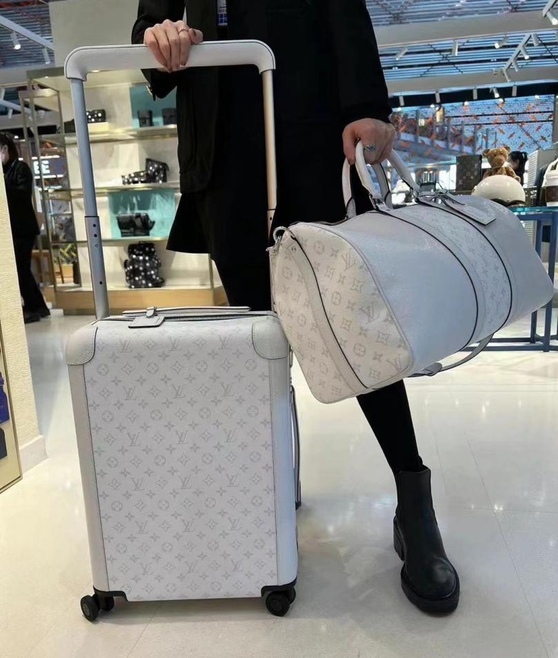 replica,repliche,fake,1:1,earrings,bracelet,ring,jewelry Valigia trolley/borsa da viaggio Louis Vuitton di alta qualità in pelle con cambio colore, con serratura personalizzata, ruota universale da 20 pollici (5QG6E)