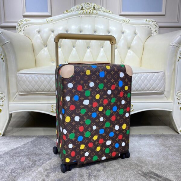 Valigia trolley/borsa da viaggio Louis Vuitton di alta qualità, in pelle con cambio colore, con serratura personalizzata, ruota universale da 20 pollici (BJKCP)