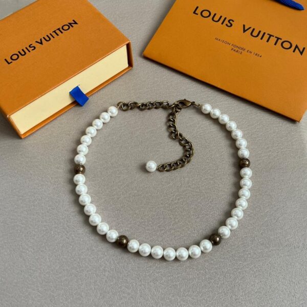 replica,repliche,fake,1:1,earrings,bracelet,ring,jewelry Collana LV, stesso materiale del contrassegno (7T3FF)