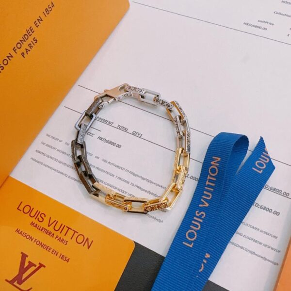replica,repliche,fake,1:1,earrings,bracelet,ring,jewelry Bracciale Louis Vuitton RW Original Counter Nuovo Stile Retro Coppia Rock Punk Stile Thai Argento (CMQ48)