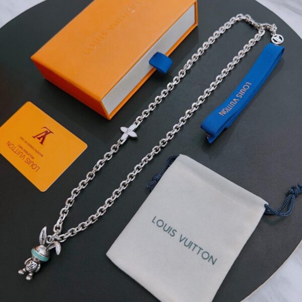 replica,repliche,fake,1:1,earrings,bracelet,ring,jewelry Collana Louis Vuitton RW originale contatore nuovo stile retrò coppia modello rock punk stile tailandese argento (LIAC5)