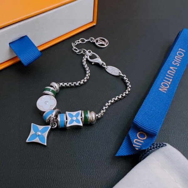 replica,repliche,fake,1:1,earrings,bracelet,ring,jewelry Bracciale Louis Vuitton RW Original Counter Nuovo Retro Couple Modello Rock Punk Stile Thai Argento (KU0QR)