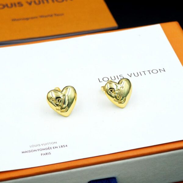 replica,repliche,fake,1:1,earrings,bracelet,ring,jewelry Orecchini LV a forma di cuore fiorito per San Valentino (I7EFJ)