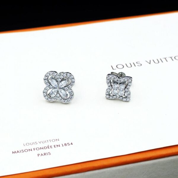 replica,repliche,fake,1:1,earrings,bracelet,ring,jewelry Orecchini floreali LV LV in stile AB con diamanti (EG6U0)