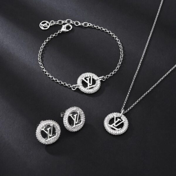 replica,repliche,fake,1:1,earrings,bracelet,ring,jewelry Nuovi orecchini, bracciale e collana LV(0H69T)