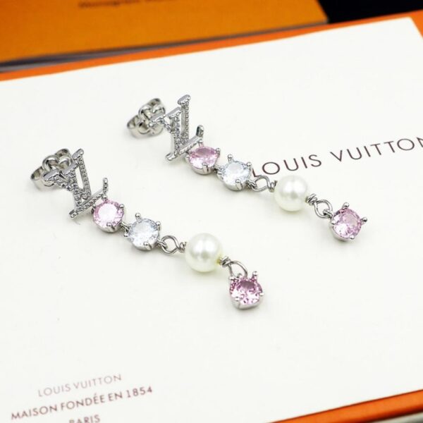 replica,repliche,fake,1:1,earrings,bracelet,ring,jewelry Orecchini LV Iconic Trésor con diamanti rosa (7U4FN)