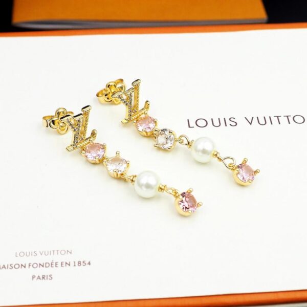 replica,repliche,fake,1:1,earrings,bracelet,ring,jewelry Orecchini LV Iconic Trésor con diamanti rosa (LQFMZ)