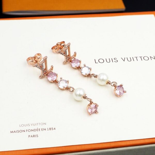 replica,repliche,fake,1:1,earrings,bracelet,ring,jewelry Orecchini LV Iconic Trésor con diamanti rosa (XSPTL)