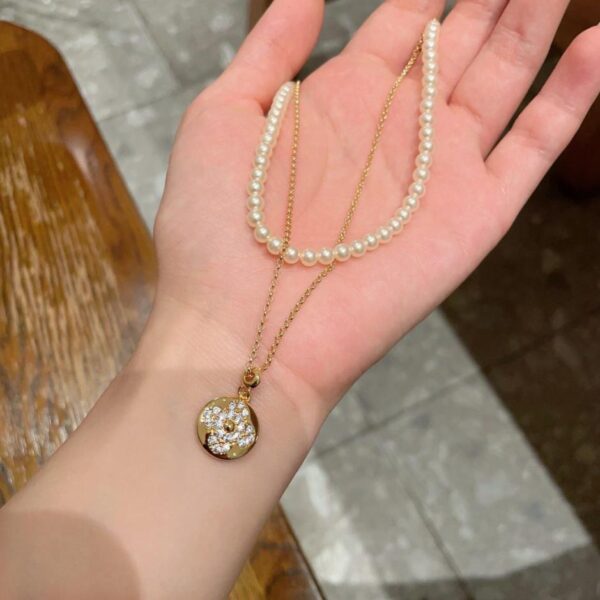 replica,repliche,fake,1:1,earrings,bracelet,ring,jewelry Collana classica con motivo floreale LOUIS VUITTON (N5D7U)