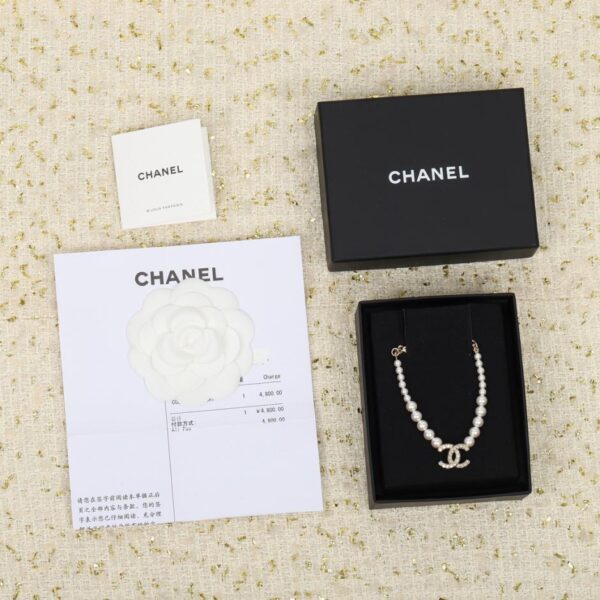 replica,repliche,fake,1:1,earrings,bracelet,ring,jewelry Collana girocollo di perle fatta a mano Chanel (J1V4L)