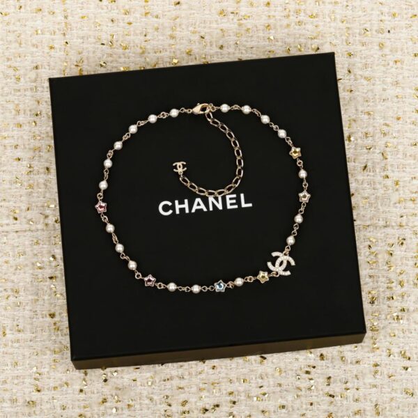 replica,repliche,fake,1:1,earrings,bracelet,ring,jewelry Collana girocollo Chanel con diamanti arcobaleno (EAGF4)