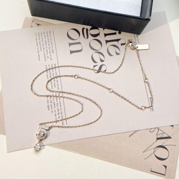 replica,repliche,fake,1:1,earrings,bracelet,ring,jewelry Collana Chanel numero 5 piena di diamanti (SQBOG)