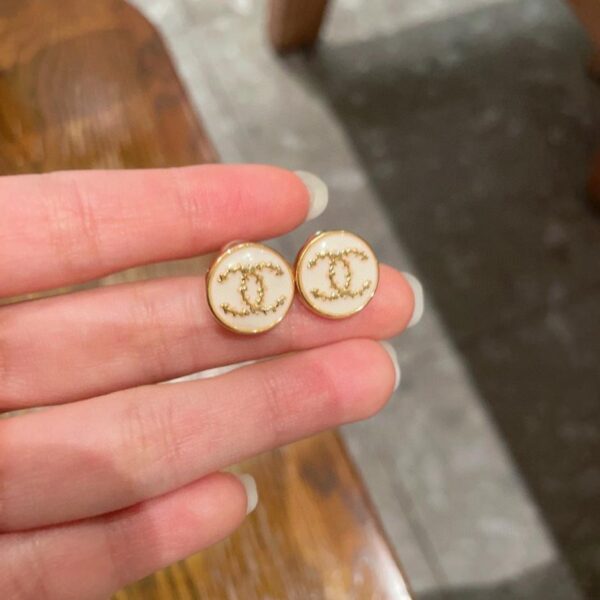replica,repliche,fake,1:1,earrings,bracelet,ring,jewelry Orecchini Chanel Doppia C di seconda mano (G6RPI)