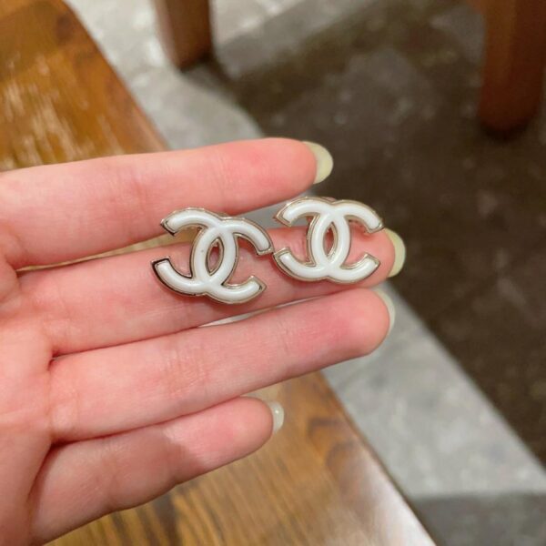 replica,repliche,fake,1:1,earrings,bracelet,ring,jewelry Orecchini Chanel Doppia C di seconda mano (P74W6)