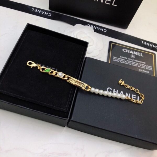 replica,repliche,fake,1:1,earrings,bracelet,ring,jewelry Bracciale di perle Chanel classico, replica originale del logo (XBYHK)