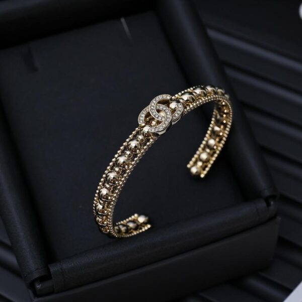 replica,repliche,fake,1:1,earrings,bracelet,ring,jewelry Bracciale Chanel con perline dorate (3S4GH)