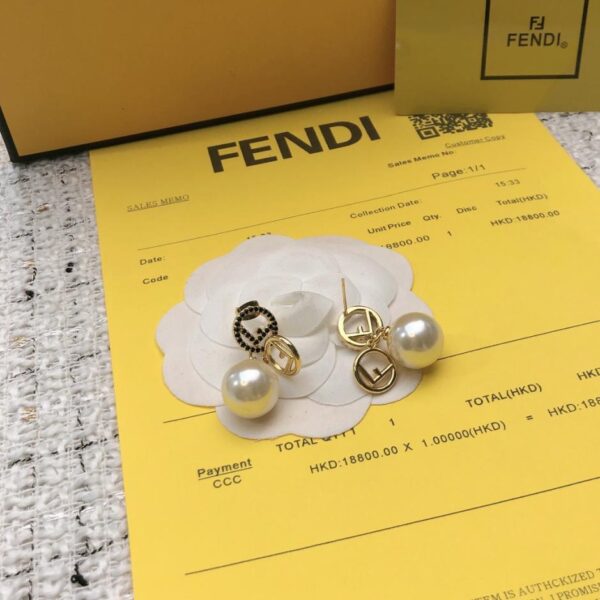 replica,repliche,fake,1:1,earrings,bracelet,ring,jewelry Nuovi orecchini con logo FENDI, personalizzazione di alta gamma (UY2IU)
