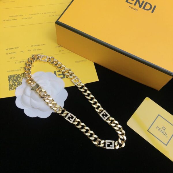replica,repliche,fake,1:1,earrings,bracelet,ring,jewelry FENDI Nuova collana di alta qualità personalizzabile (3EWZR)