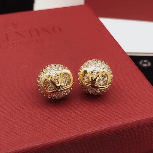 replica,repliche,fake,1:1,earrings,bracelet,ring,jewelry Orecchini Valentino con diamanti rotondi, ultimi modelli, in ottone ZP (NILEQ)