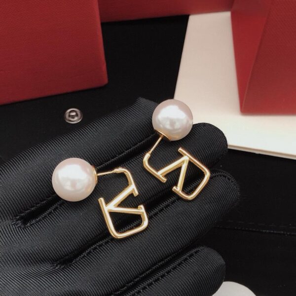 replica,repliche,fake,1:1,earrings,bracelet,ring,jewelry Orecchini Valentino con perle lucide (FKULZ)