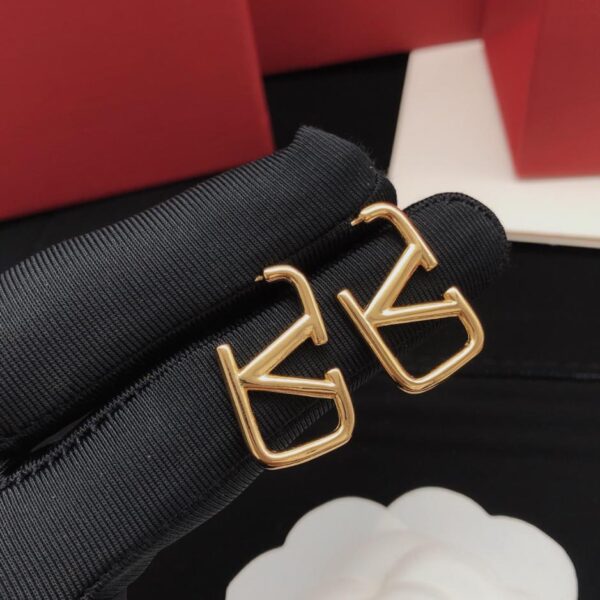 replica,repliche,fake,1:1,earrings,bracelet,ring,jewelry Orecchini Valentino in oro lucido, taglia piccola (QJKJQ)
