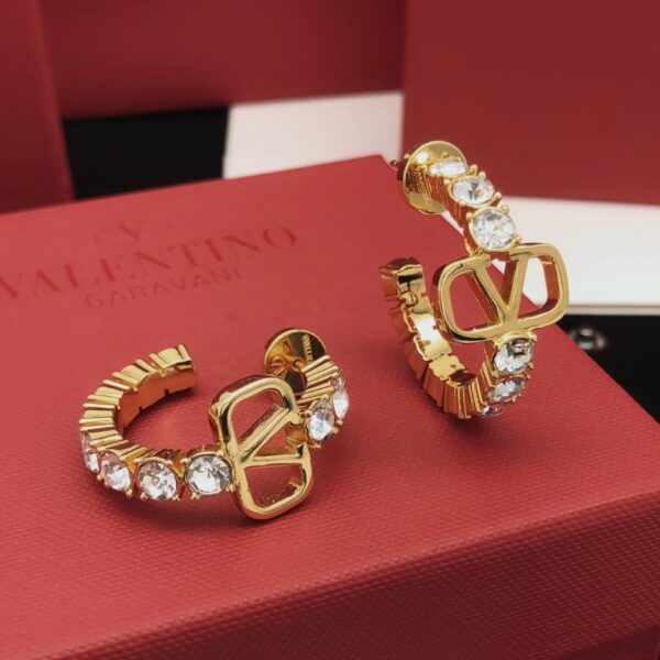 replica,repliche,fake,1:1,earrings,bracelet,ring,jewelry Orecchini a forma di luna rotonda Valentino, modello ultimo, con diamanti, materiale in ottone ZP uniforme (WSJ5U)