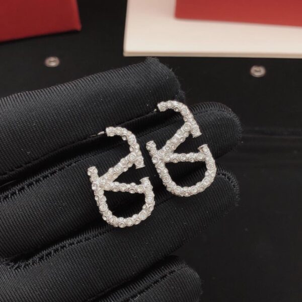replica,repliche,fake,1:1,earrings,bracelet,ring,jewelry Orecchini Valentino modello ultimo con diamanti, materiale ottone ZP, piccoli (9PS7Q)