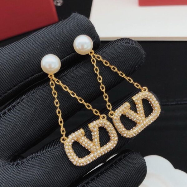 replica,repliche,fake,1:1,earrings,bracelet,ring,jewelry Orecchini Valentino con nappe e diamanti (KV9I4)