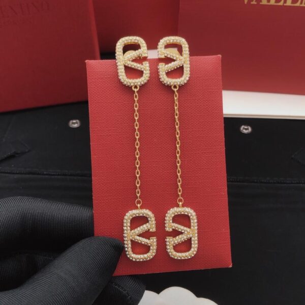 replica,repliche,fake,1:1,earrings,bracelet,ring,jewelry Orecchini a nappe Valentino, ultimi modelli, in ottone ZP (EV800)