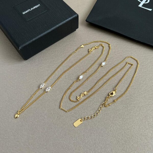 replica,repliche,fake,1:1,earrings,bracelet,ring,jewelry Collana Yves Saint Laurent originale in ottone (YDUG5)