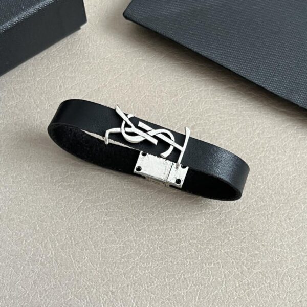 replica,repliche,fake,1:1,earrings,bracelet,ring,jewelry Bracciale in pelle di mucca YSL in ottone originale (HBE0C)