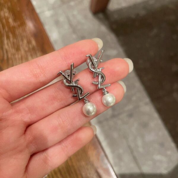Nuovi orecchini YSL in argento 925 a forma di ago (647HT)