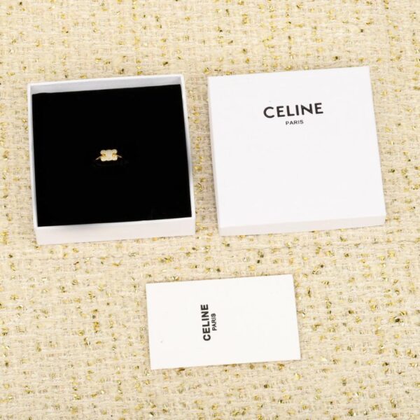 replica,repliche,fake,1:1,earrings,bracelet,ring,jewelry Anello Celine Arc de Triomphe con diamanti (3T97I)
