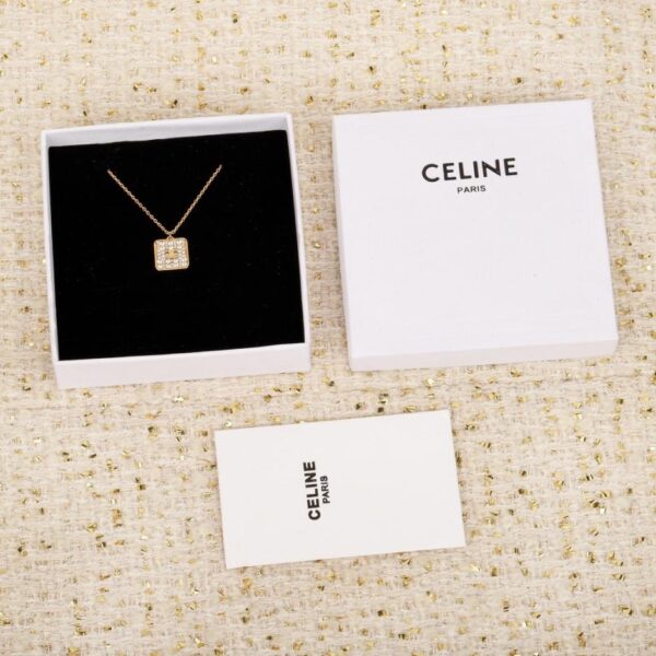 replica,repliche,fake,1:1,earrings,bracelet,ring,jewelry Collana Celine con diamanti Arc de Triomphe (I4UIW)
