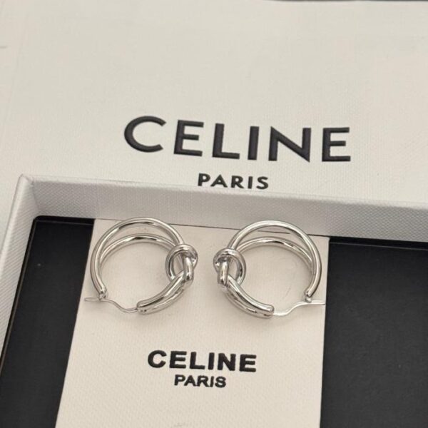 replica,repliche,fake,1:1,earrings,bracelet,ring,jewelry Gli ultimi orecchini annodati di Celine sono realizzati in ottone ZP (NYWS5)