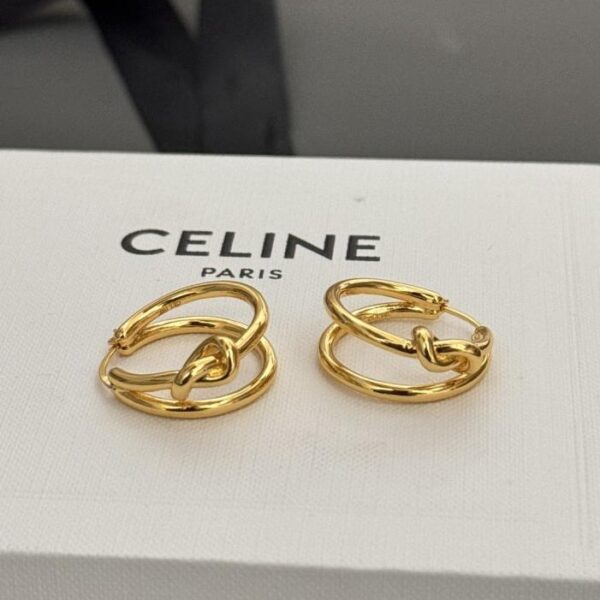 replica,repliche,fake,1:1,earrings,bracelet,ring,jewelry Gli ultimi orecchini annodati di Celine sono realizzati in ottone ZP (OVSSZ)