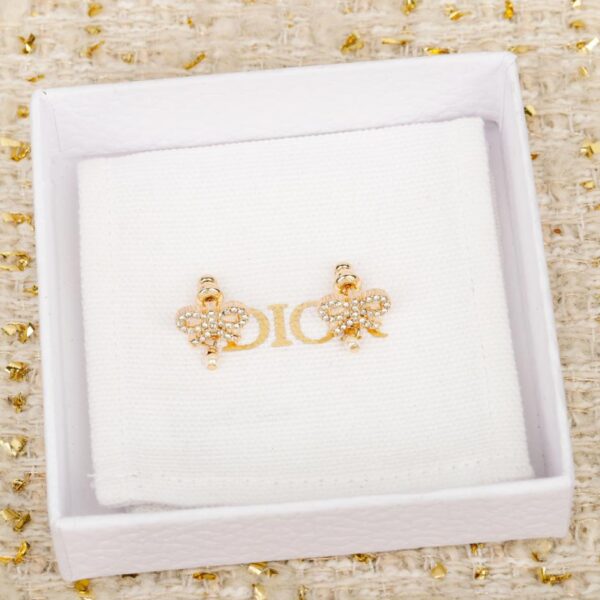 Orecchini Dior con fiocco di diamanti e perle (LZ0IL)
