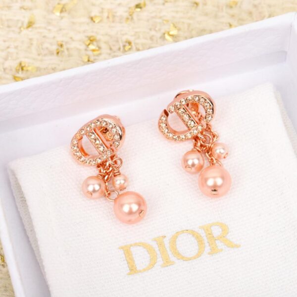 replica,repliche,fake,1:1,earrings,bracelet,ring,jewelry Orecchini Dior Three Small Bead Classic CD + Perle Swarovski (AZSL5)