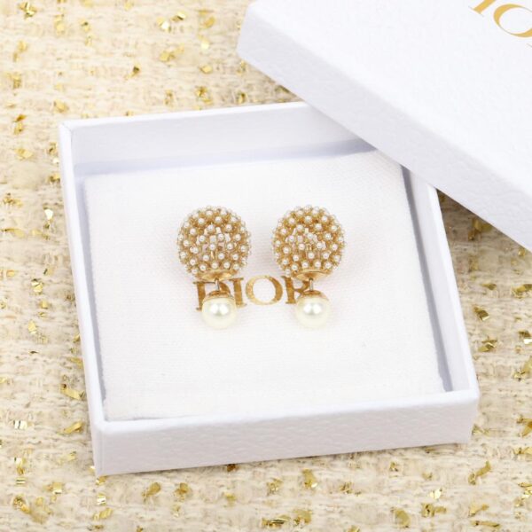 Orecchini Dior con perle grandi e piccole (7G7FP)
