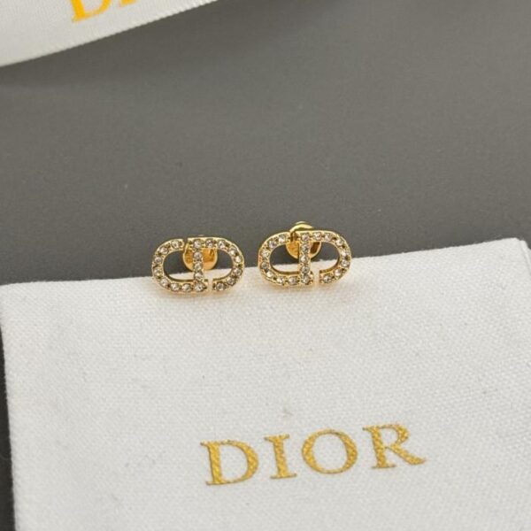 replica,repliche,fake,1:1,earrings,bracelet,ring,jewelry Dior ultimo modello oro e argento 2 colori opzionali piccoli mini orecchini CD materiale ottone ZP (O8L6V)