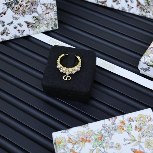 Anello Dior con doppia perla (X7CVQ)