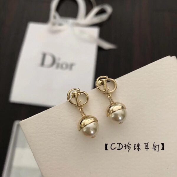 replica,repliche,fake,1:1,earrings,bracelet,ring,jewelry Orecchini Dior CD con perle (YPA8K)