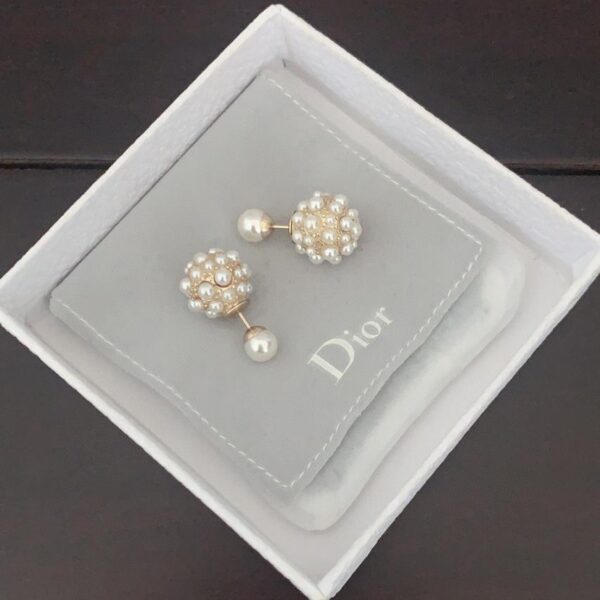 replica,repliche,fake,1:1,earrings,bracelet,ring,jewelry Orecchini Dior con perle di dimensioni irregolari, in ottone ZP (OM1FV)