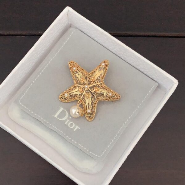 replica,repliche,fake,1:1,earrings,bracelet,ring,jewelry L’ultima spilla a forma di stella marina di Dior, in ottone ZP (0JTIG)