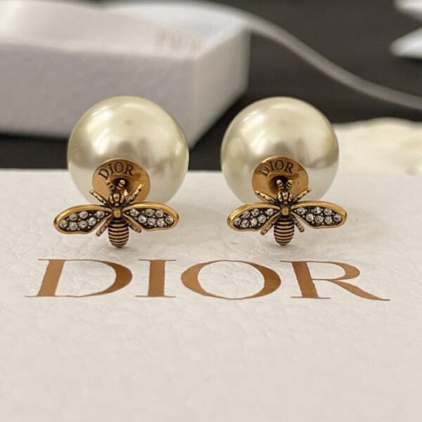 Orecchini Dior Bee con diamanti e perle (5RH7J)