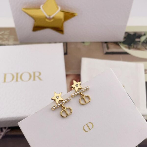 replica,repliche,fake,1:1,earrings,bracelet,ring,jewelry Orecchini Dior con perline orizzontali a stella (4G5SI)